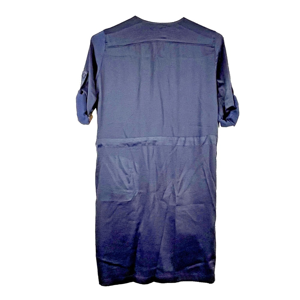 BCBG MaxAzria Shirt Dress Klee Shirt Midnight Blue XS - Picture 2 of 7